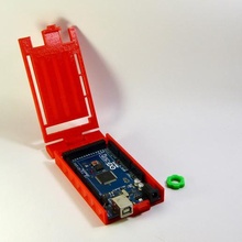 arduino mega cover gadget container storage design hinge store screw twist case 3d print model - Mito3D