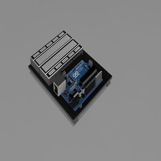 Arduino uno 30 Reihe Steckbrett Halter Unterstützung Elektronik 3d print model - Mito3D