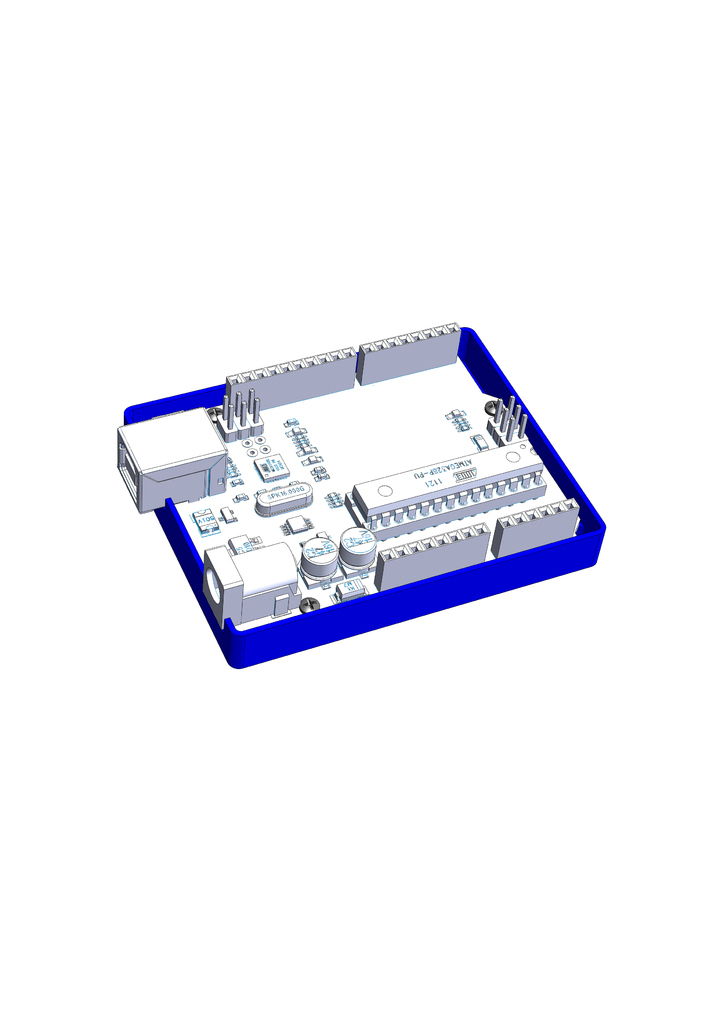arduino uno case ultra light material saving design box mount electronics 3D print model - Mito3D