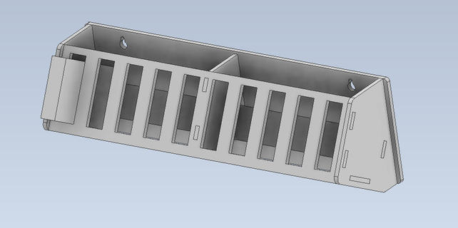 arduino soporte madera contrachapada 3d modelo organizador expediente gabinete filing cabinet card index 3d print model - Mito3D