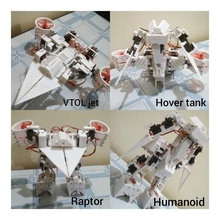 arduino vtol transformadores robô Nezha ms humanóide 3d print model - Mito3D