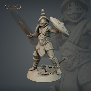 arena fighters release - gladiator 01 Game dragon fighter miniatures roleplay tabletop dungeon patreon pit fight 3d print model - Mito3D