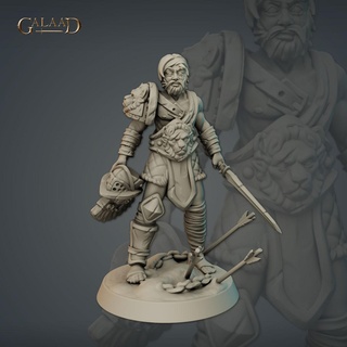 arena fighters release - swordman Game dragon fighter miniatures roleplay gladiator tabletop dungeon patreon pit fight 3d print model - Mito3D