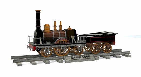 Adler Modell Zug zug Trenn 1839 Spur 1 3d print model - Mito3D