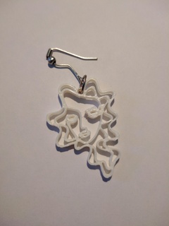 arete 1 earrings pending woman drawing art fashion 3d print model - Mito3D