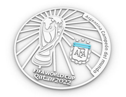 Argentina campeão futebol mundo copo Vovô tributo Catar 2022 3d print model - Mito3D