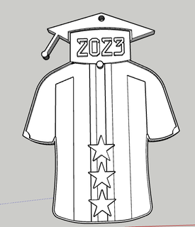 Argentina graduados t shirt chaveiro seleção graduado 2023 messi graduação 3d print model - Mito3D