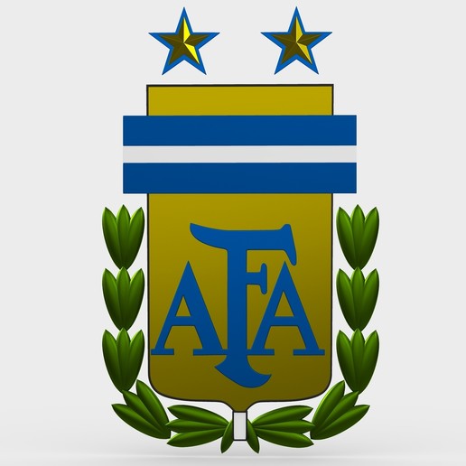 argentina logo vari comando tazza emblema euro evro fc calcio gioco carattere league il giocare professionale di socker sport mondo alta logotipo modelli simbolo hobby segno giocattolo 3D print model - Mito3D