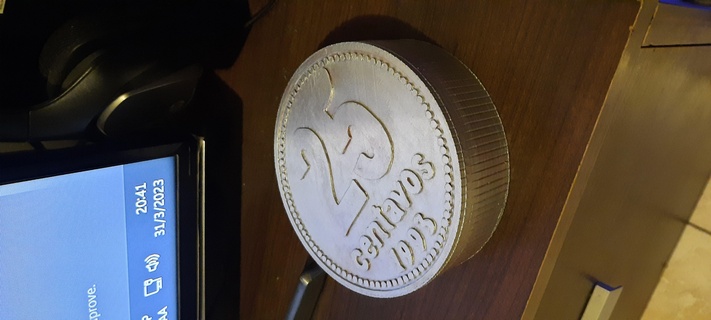 argentin 25 centimes monnaie bijoux boîte pièces devise cents Argentine 3d print model - Mito3D
