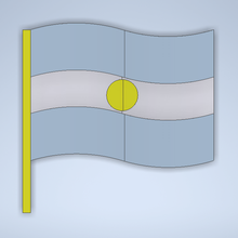 argentine flag argentina cockade homeland 25may 9july 3d print model - Mito3D