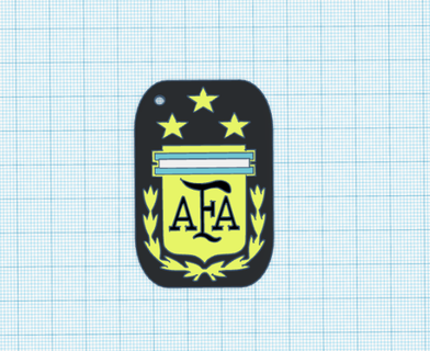 argentine national team shield 3d print model - Mito3D