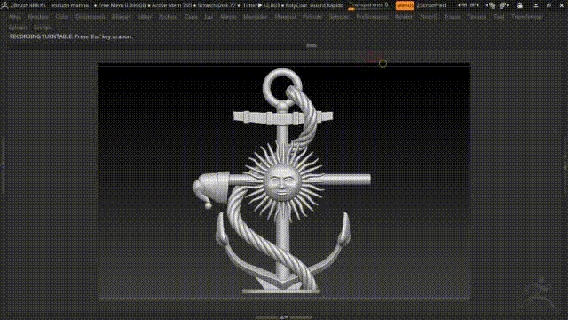argentine navy insignia anchor Home decoration logo banner ornament centerpiece office 3d print model - Mito3D