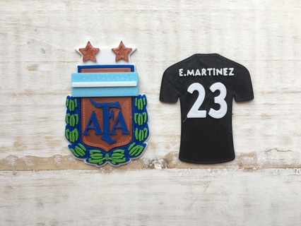 argentine soccer ornament decoration messi argentina afa cakes martinez 3d print model - Mito3D