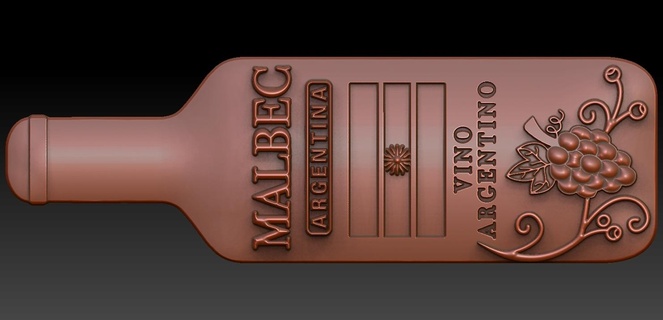 Argentinien Wein Magnet dekorativ Kultur Trauben Modellieren Einzelheiten Dekoration 3d print model - Mito3D