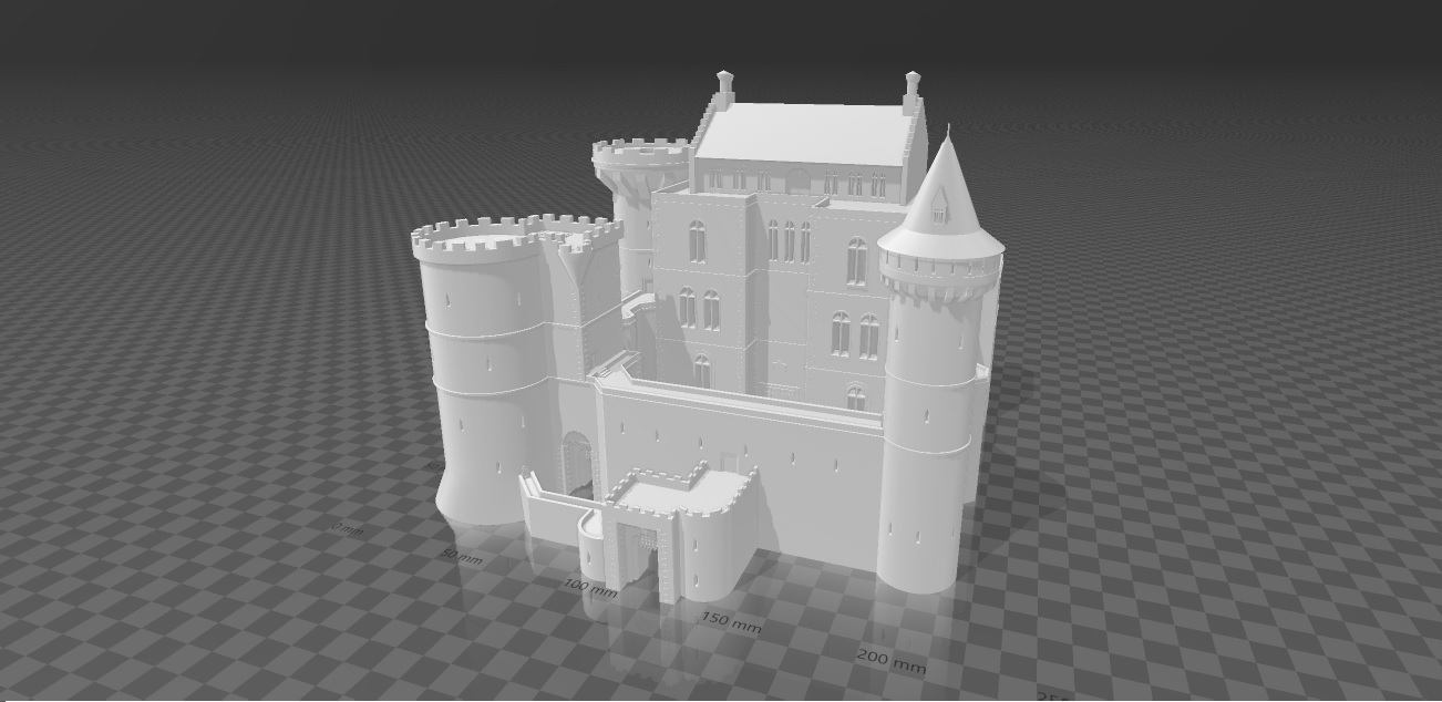 argon Château fantaisie médiéval conception fort calcul bataille 3D print model - Mito3D