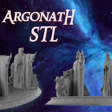 argonath fan art game ornament ring lord rungs 3d print model - Mito3D