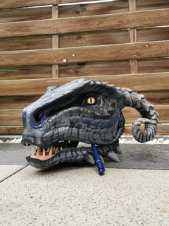 argonien reptile tête masque mobile mâchoire 3d print model - Mito3D