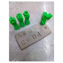 arial alphabet english art stamp pottery cakery artistic stamping letters letter word writing wax stamps 3d print model - Mito3D