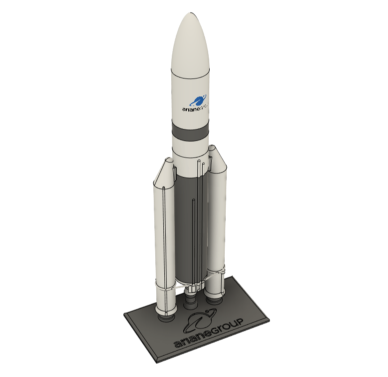 ariane 5 - removable modules v esa rocket fuse 3D print model - Mito3D