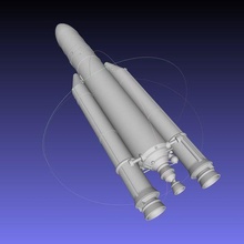 ariane 5 cohete imprimible miniatura 3d printing vuelo espacial astronave arianespace 3d print model - Mito3D