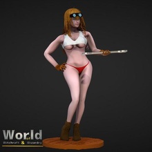 ariane thomas - mechanist witchcraft & wizardry female girl human roleplay rpg sexy wizard women miniature wand witch roleplaying tabletop dnd teen role-playing pathfinder busty boobs 75mm mechanical fix repair topless bikini thongs underboobs 3d print model - Mito3D