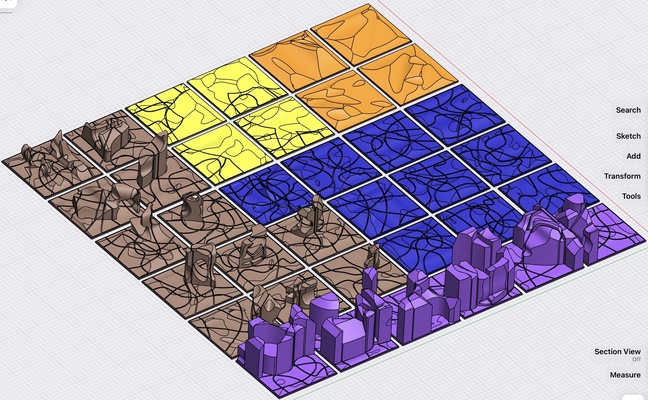 arido terra desolata 36 individuale modulare piastrelle miniatura giochi 3d terreno wargaming schermaglia 3d print model - Mito3D