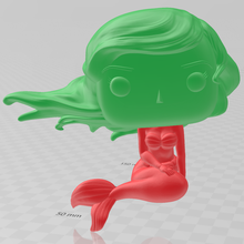 Ariel funko desenho chibi animado 3d print model - Mito3D