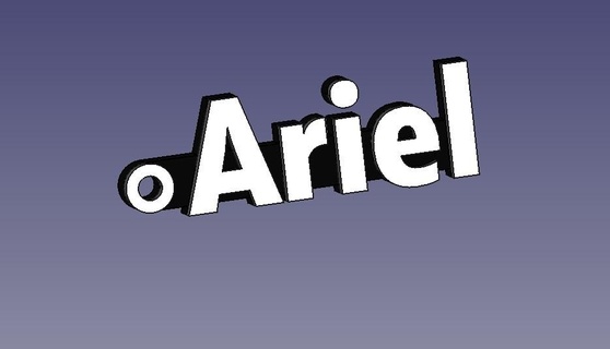 Ariel anahtarlık isim 3d print model - Mito3D
