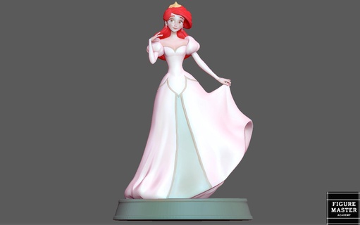 Ariel Sirène mariage robe disney animation Princesse 3d impression personnage mignonne fille 3d print model - Mito3D