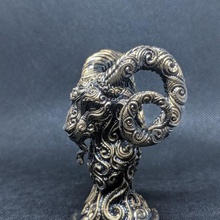 aries art scifi fantasy biomechanical steampunk sculpture filagree bust animal ancient ornate ram 3d print model - Mito3D