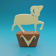 Aries esculturas firmar juguetes zodíaco 3d print model - Mito3D