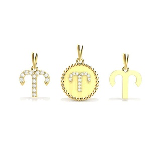 aries pendant pending zodiac jewel jewelry said bright stones gems gold impresion3d 3d print model - Mito3D