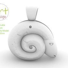 Ariete pendente gioielleria animale gioielliere cylon 3d print model - Mito3D