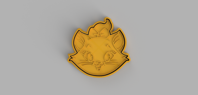 aristocats marie - cookie cutter 3d print model - Mito3D