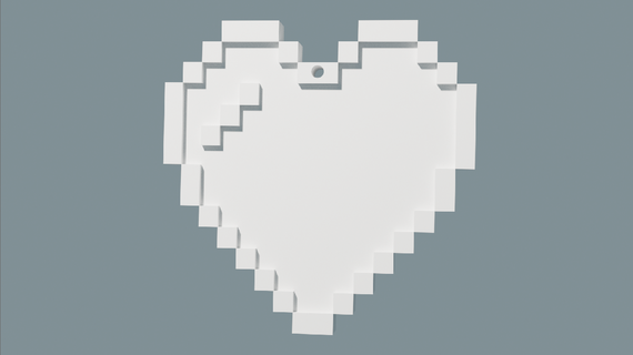 arito heart 3 Jewelry heart heart pending arito minecraft minecraft heart maicraft  3d print model - Mito3D