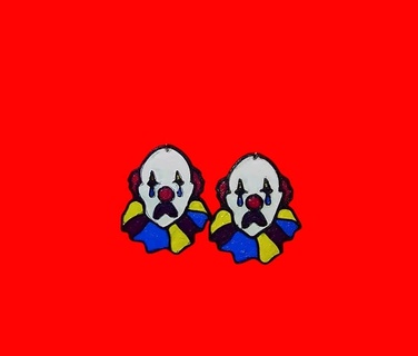 aritos de payaso earrings clown 3d print model - Mito3D