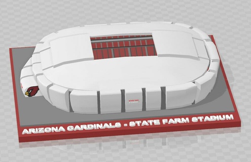Arizona cardinaux ferme stade stadion estadio Football américain nfl nfc super bol st Louis 3d print model - Mito3D