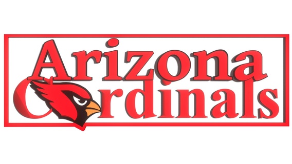 Arizona kardinaller afiş Futbol takım logo 3d print model - Mito3D