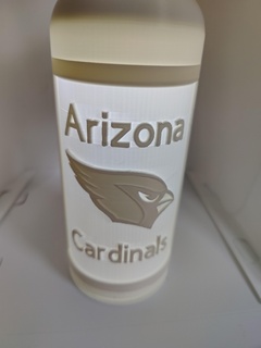 arizona cardinals lithophane wine bottle gifts 3d print model - Mito3D