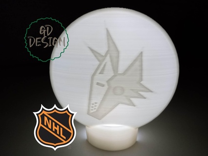 Arizona coyotes hockey disco ligero te cor nhl Deportes 3d print model - Mito3D