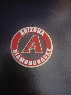 Arizona diamondbacks portachiavi baseball mlb americano circolare cerchio logo chiave squillare Imbrogliare 3d print model - Mito3D