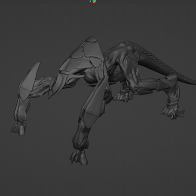 ark survival evolved enforcer dinosuar art robot tech 3d print model - Mito3D