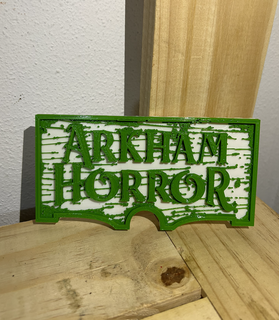 Arkham horreur logo Arkham horreur lovecraft planche Jeu 3d print model - Mito3D