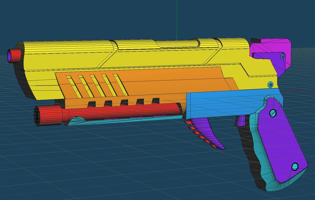 Arkham şövalye tabanca 3D print model - Mito3D