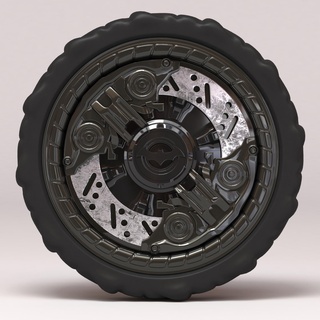 arkham knight batmobile wheel printable rim diy diecast hobby truckwheel scalemodel fanart 3d print model - Mito3D