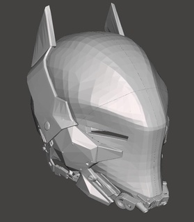 Arkham cavaleiro capacete batman 3d print model - Mito3D