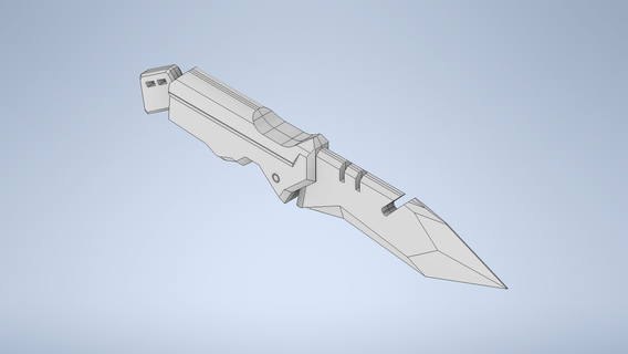 chevaliers puzzle couteau pêcheur lame cosplay jouet soutenir 3d print model - Mito3D