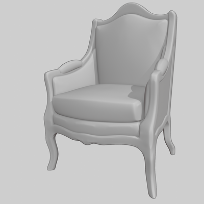 arm chair table flesh doll house object objects lamp dolls armchair furnis furniture item items decoration accessory accessories 3d print model - Mito3D