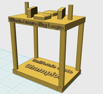 arm wrestling trophy armwrestling wrestle armwrestle table 3d print model - Mito3D