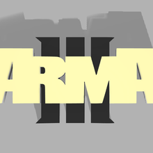 arma 3 logo juego iii milsim militar simulador sencillo 3d print model - Mito3D